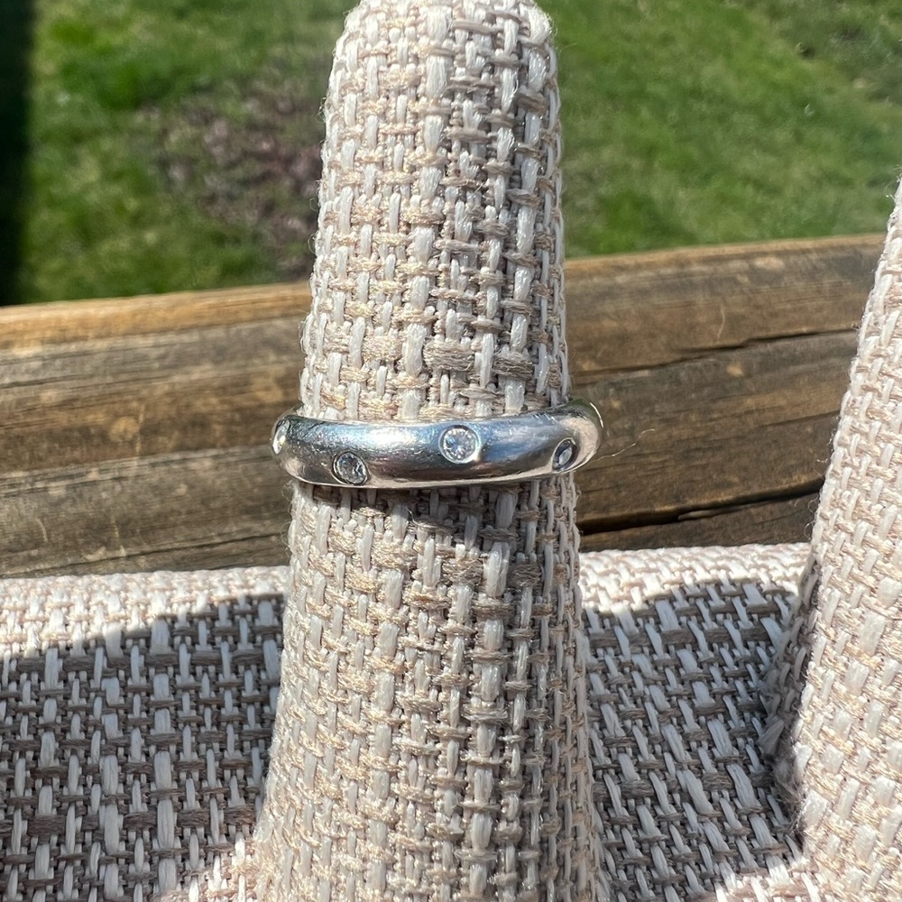 Tiffany & Co. Etoile Platinum Diamond Ring Size 7 ~ Please read the description!